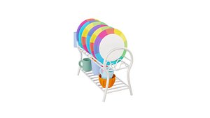 3D Dish Rack 3D model