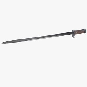 3D German bayonet Seitengewehr 1898 S98