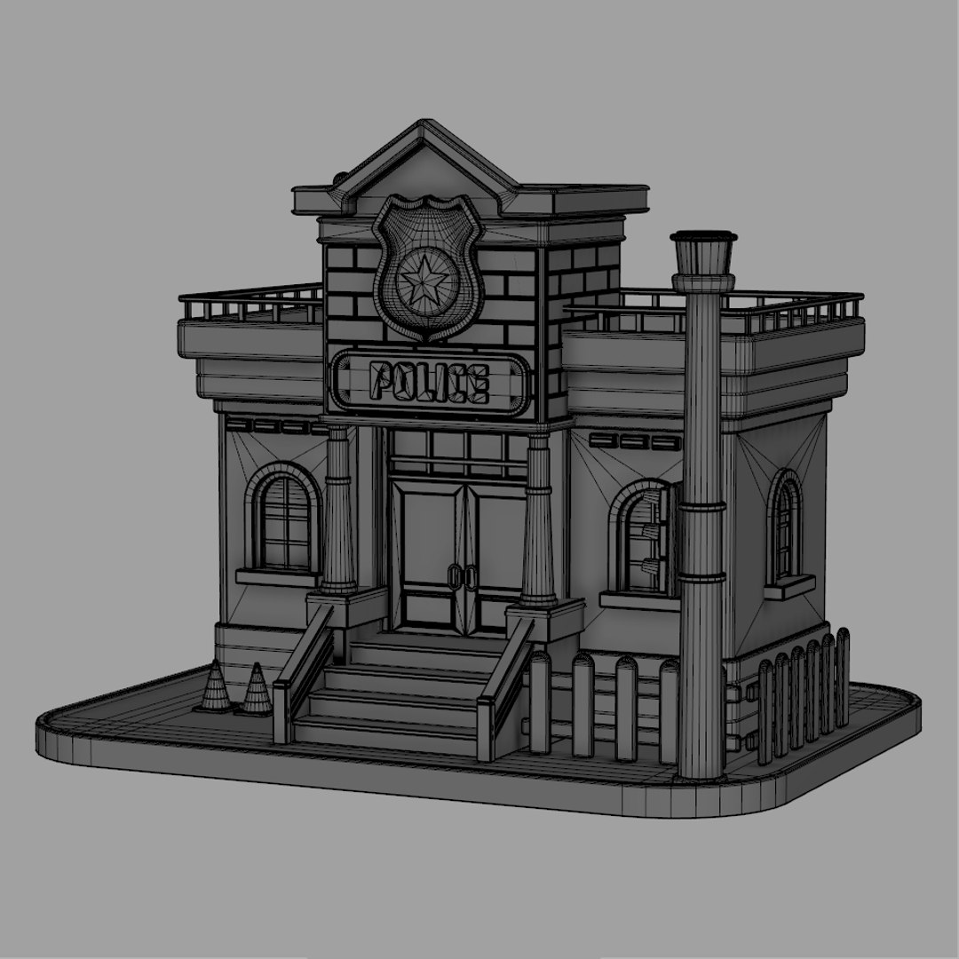 3D Minimal Police Station 01 Model - TurboSquid 2212450