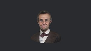 Abraham Lincoln- Realistic bust head ready 3d Model