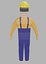 Low Poly Constructor Worker Rigged Unity