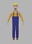 Low Poly Constructor Worker Rigged Unity