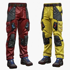 3D model Sci-Fi Pants Sneakers p01