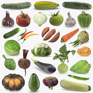 Vegetables Collection 6 3D