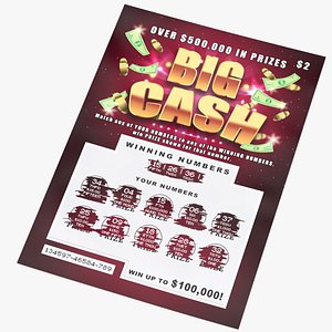 Big Cash Scratching Card with Erased Layer