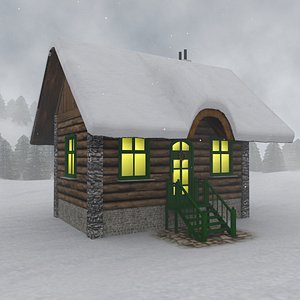 lodge pines snow 3d 3ds