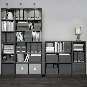 3D IKEA Billy Bookcase black model