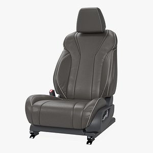Car Driver Seat in Black Leather 3D model