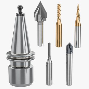 3D Lathe Drill Bits model
