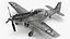 North American P-51 Rigged 3D