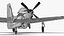 North American P-51 Rigged 3D