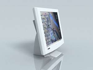 computer screen 3d model