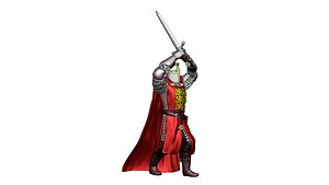 3D model English crusader Infantry 7
