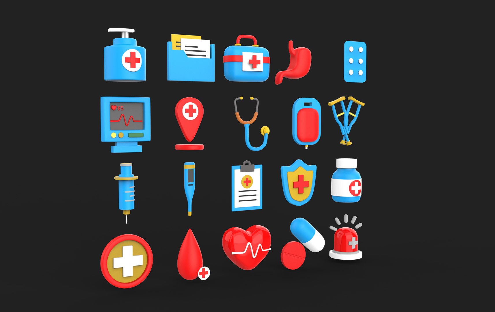 3D medical icon 3D model https://p.turbosquid.com/ts-thumb/S2/r1KMm8/bk/medicalicontexture.4560/jpg/1737799651/1920x1080/fit_q87/a22228bb84a580b0deed9ee34c1e01737cd1865e/medicalicontexture.4560.jpg