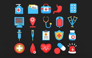 medical icon 3D model