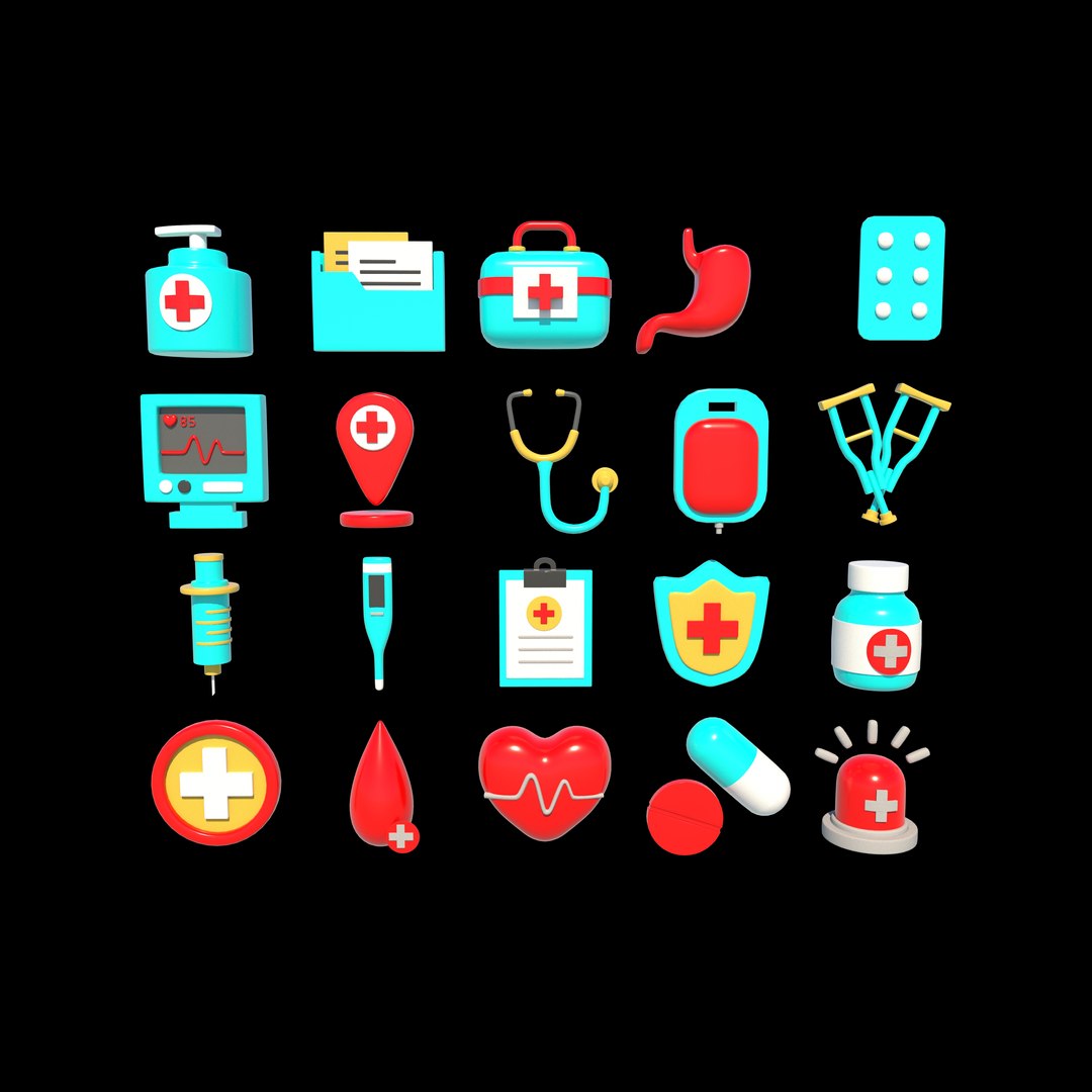 3D medical icon 3D model https://p.turbosquid.com/ts-thumb/S2/r1KMm8/sG/medicalicon_1/jpg/1737799655/1920x1080/fit_q87/7d2089053d95947db432cdf5bb27058306897123/medicalicon_1.jpg