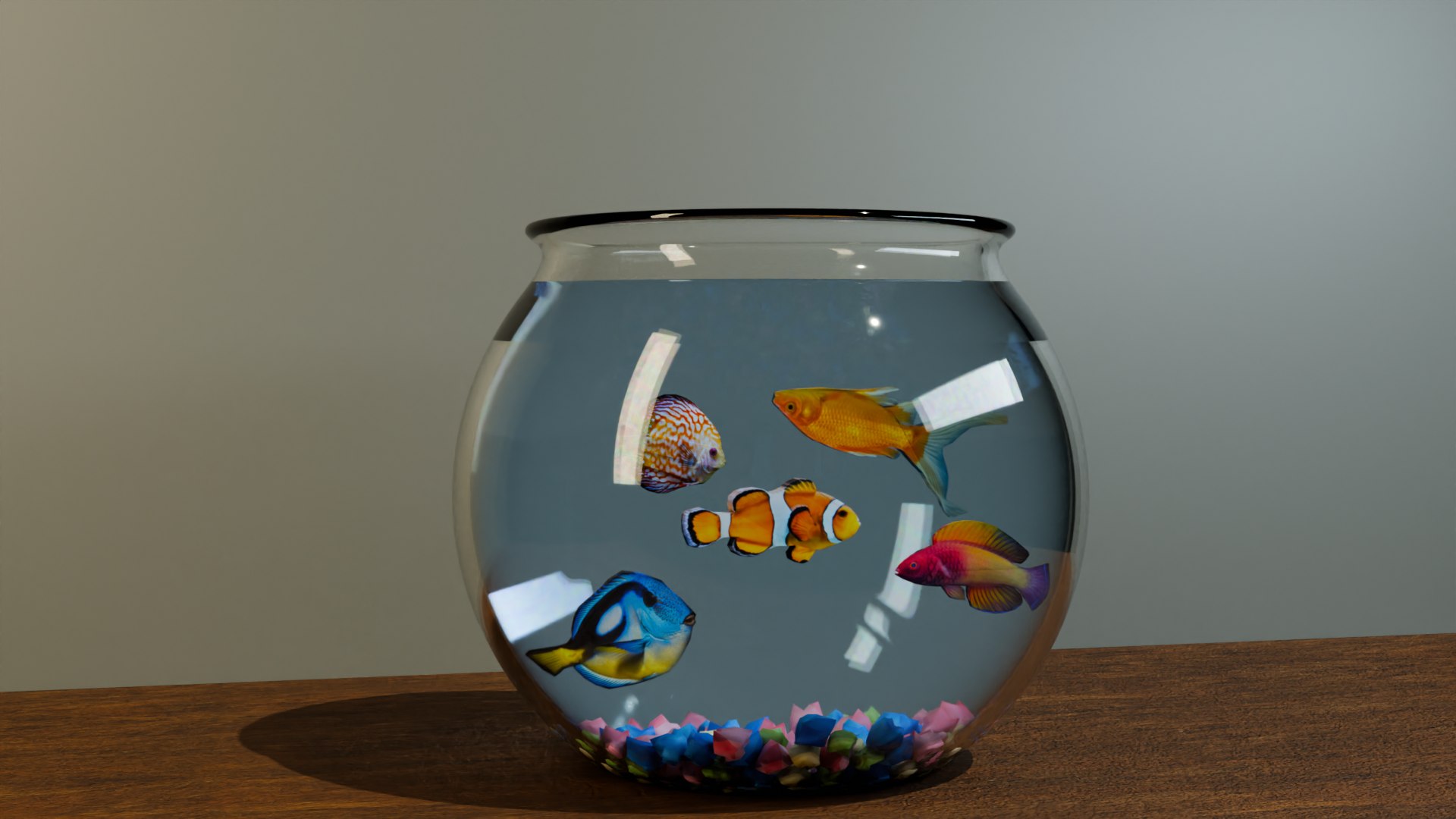 3D Fish Bowl Model - TurboSquid 2223601