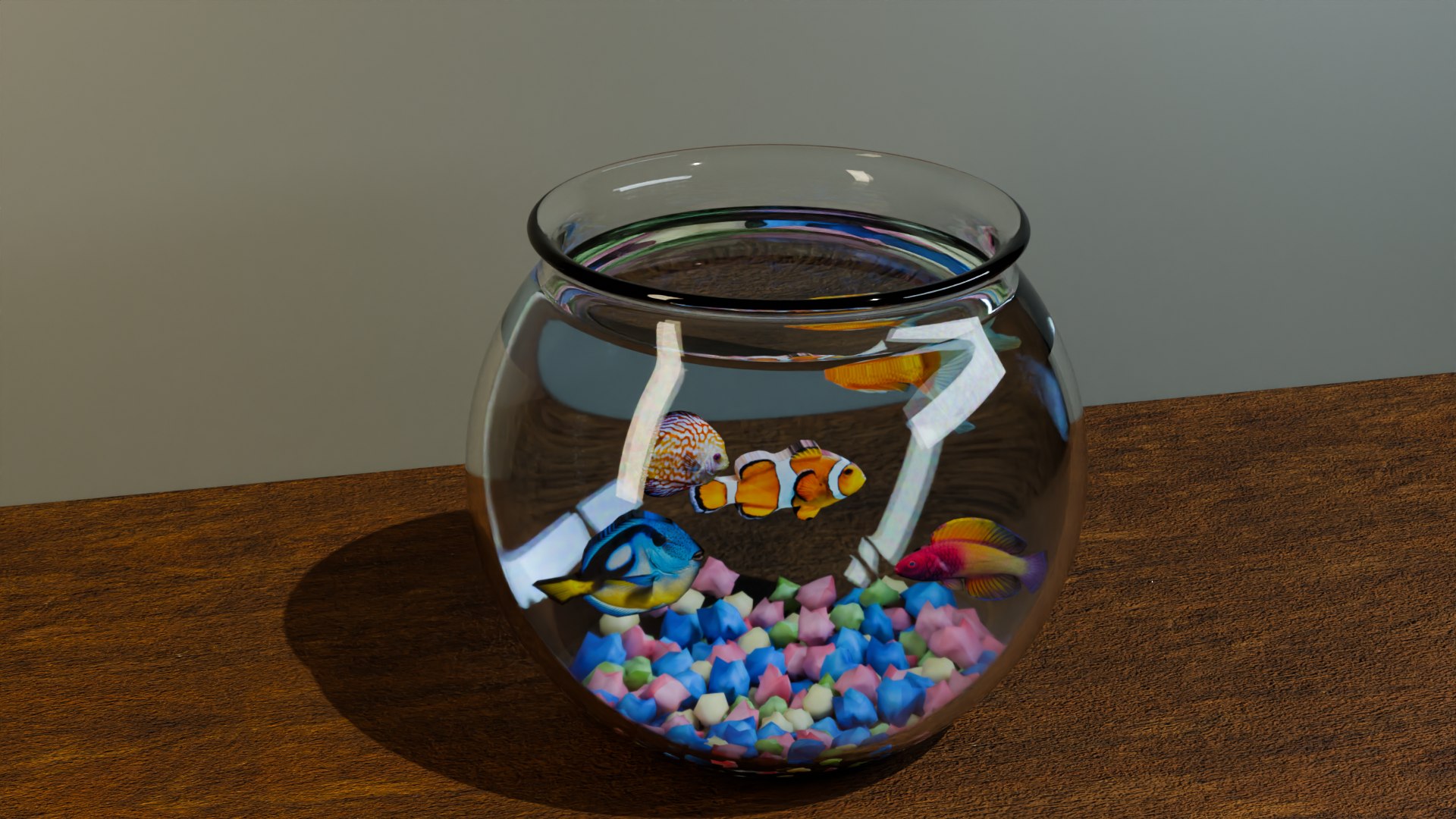 3D Fish Bowl Model - TurboSquid 2223601