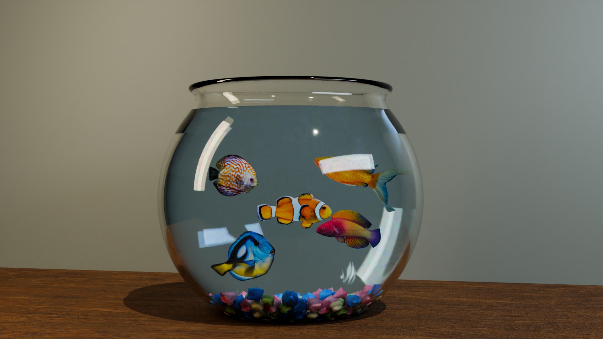 3D Fish Bowl Model - TurboSquid 2223601