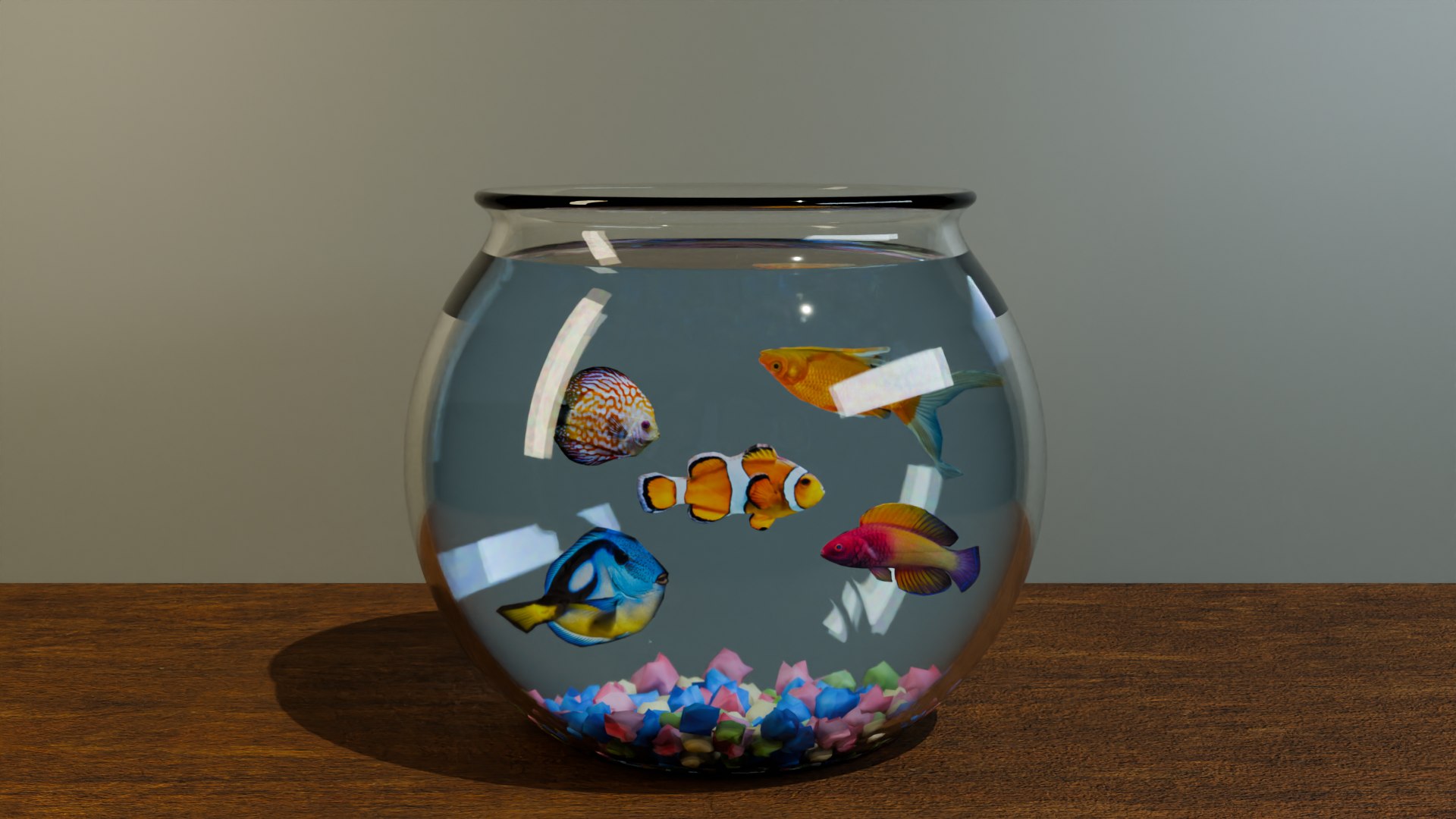 3D Fish Bowl Model - TurboSquid 2223601