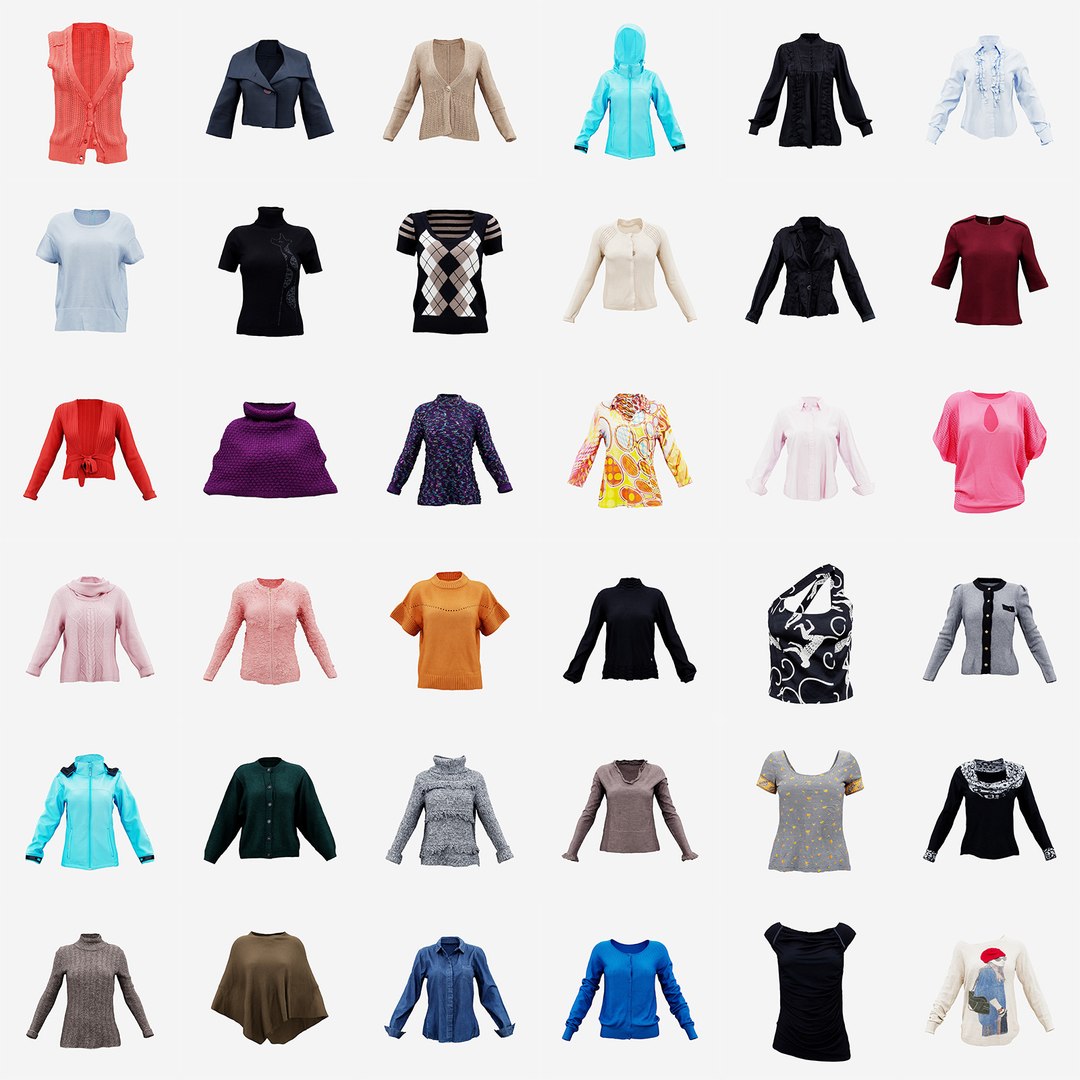 124 clothing items 3D model https://p.turbosquid.com/ts-thumb/S2/ujxUKl/5pwuXbTr/polygonalminiatures3dfashionclothing36topshirtvestpullcardigancollection/jpg/1596382734/1920x1080/fit_q87/3b5160e72ef78de82920fe0b0738e09ac3d13222/polygonalminiatures3dfashionclothing36topshirtvestpullcardigancollection.jpg