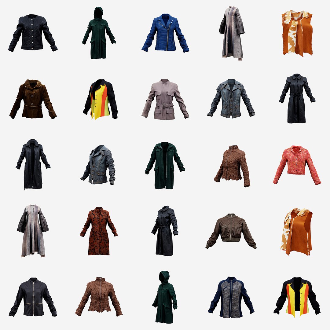 124 clothing items 3D model https://p.turbosquid.com/ts-thumb/S2/ujxUKl/igylZJp3/polygonalminiatures3dfashionclothing18jacketvestcoatcollection/jpg/1596382734/1920x1080/fit_q87/18ddbd1e841c048733aa3eef2c422e48b7a9a59c/polygonalminiatures3dfashionclothing18jacketvestcoatcollection.jpg