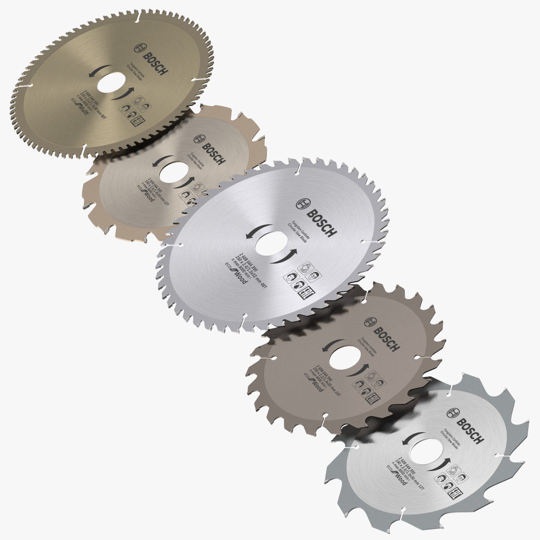 Bosch Circular Saw Blades Set 3D model preview