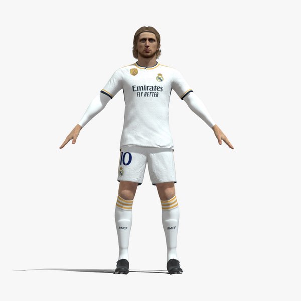 3D T-pose Rigged Modric Real Madrid 23-24 model