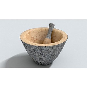 3D laos Mortar and Pestle