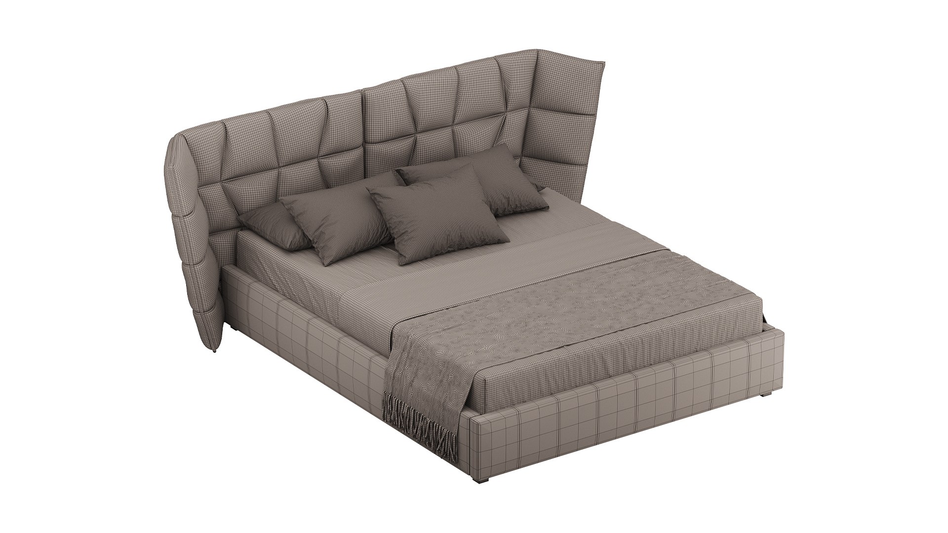Bed Grey Husk Model - TurboSquid 2330543