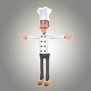 cartoon man chef max