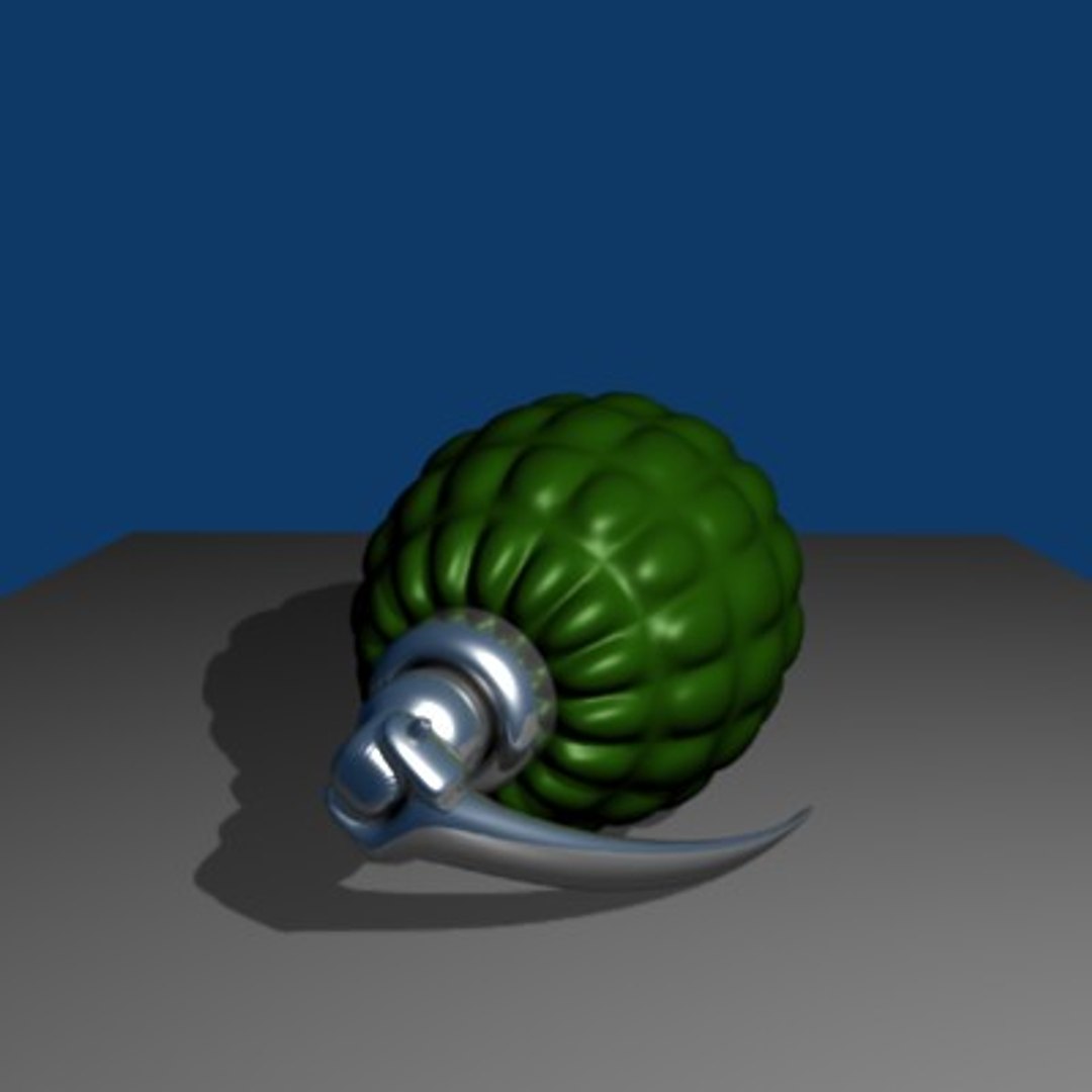 cartoon grenade 3d model
