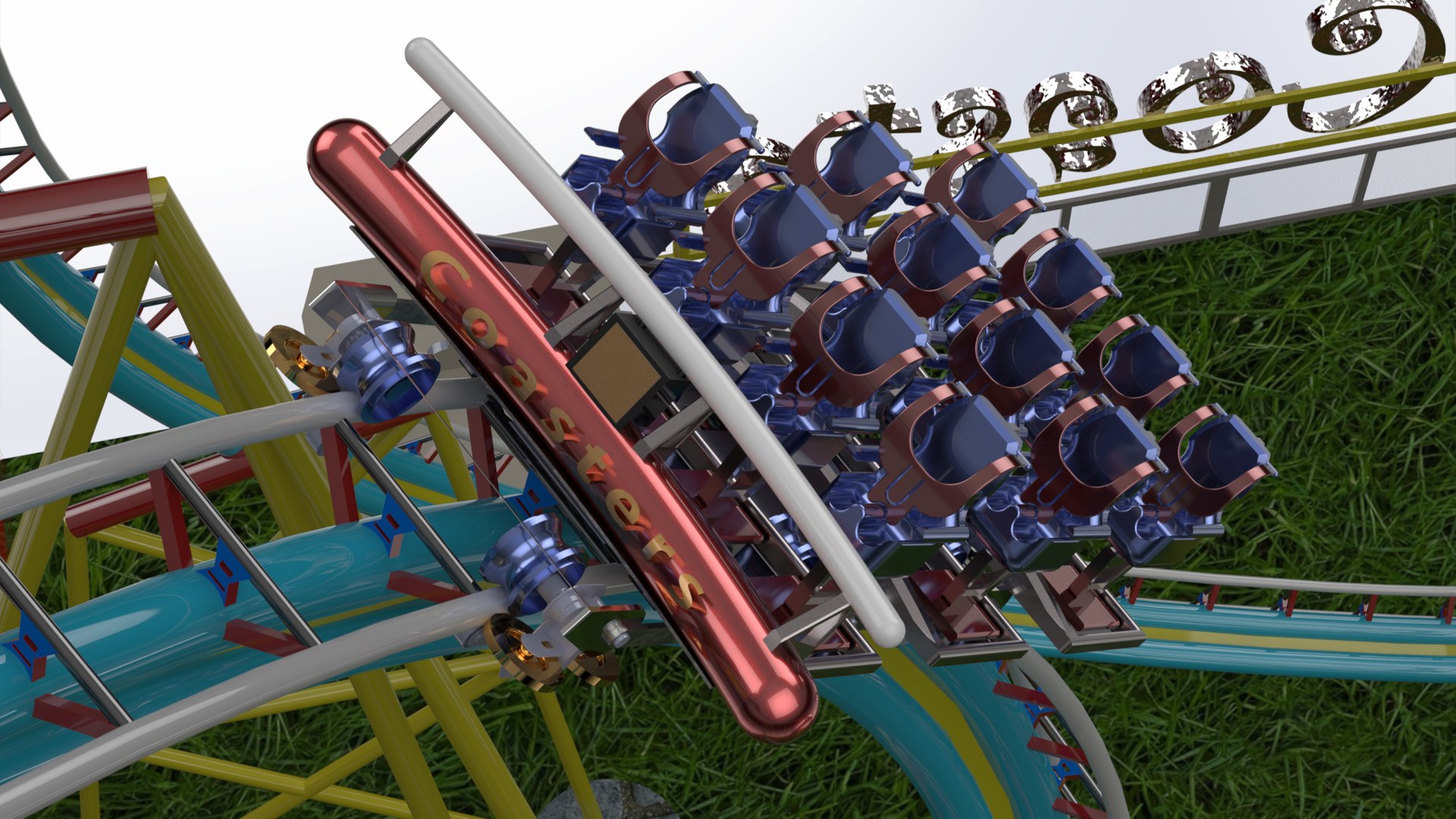 3D Real Scale Roller Coaster 3D Model SolidWorks OBJ FBX High Detail ...