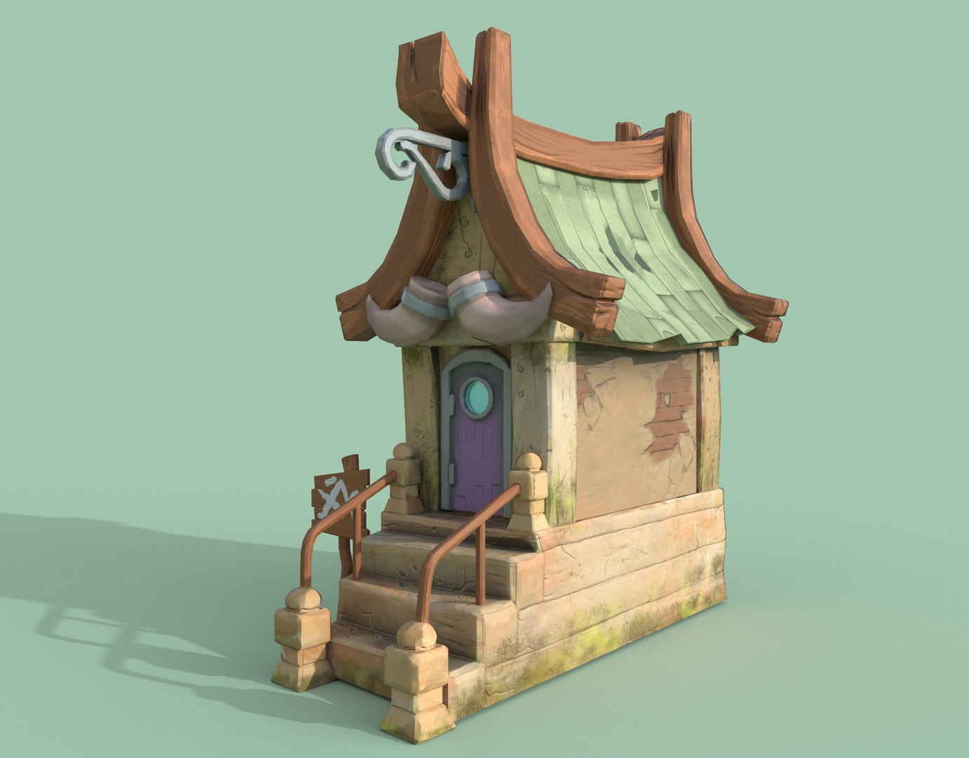 Stylized Small House 3D Model - TurboSquid 1594274