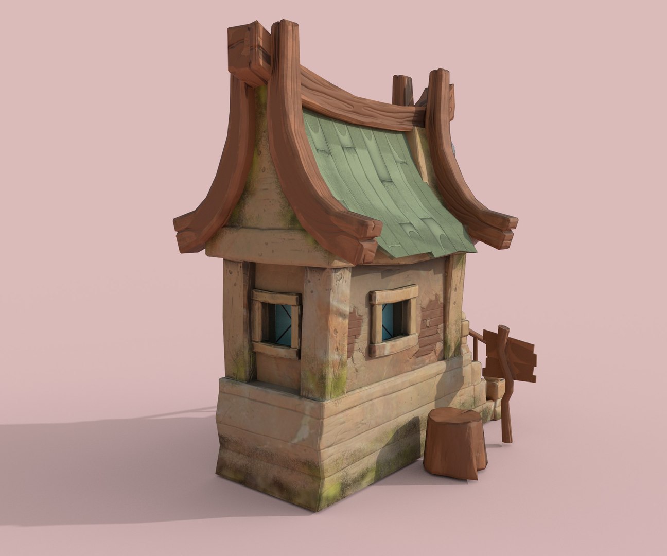 Stylized Small House 3D Model - TurboSquid 1594274