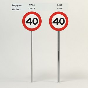 3d model speed limit-40