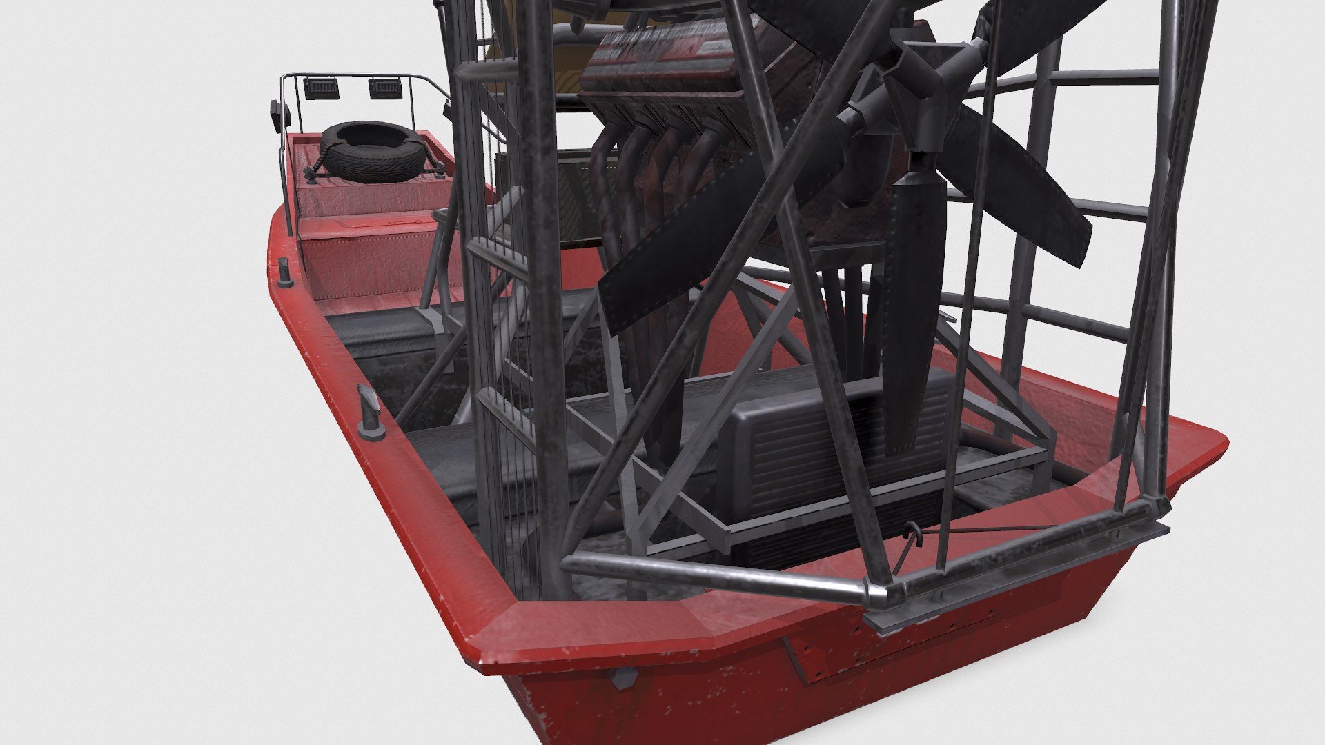 Airboat Low-poly PBR 3D model https://p.turbosquid.com/ts-thumb/S3/Gn0PyH/D1/screenshot016/png/1671845109/1920x1080/fit_q87/01998b339ca78665abbb1b87deb21a630960cd68/screenshot016.jpg