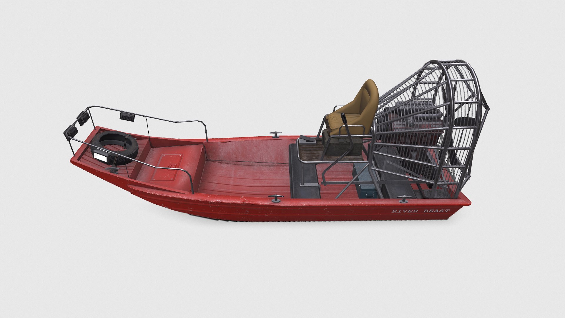 Airboat Low-poly PBR 3D model https://p.turbosquid.com/ts-thumb/S3/Gn0PyH/bp/screenshot002/png/1671845082/1920x1080/fit_q87/7858bdcd6f4057d50869a7141306ab58695587aa/screenshot002.jpg
