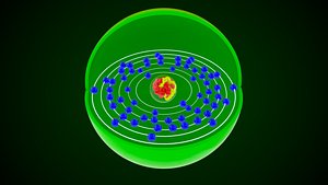 3D Neodymium Chemical Element model