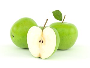 3D apple fruit food