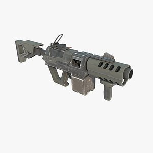 Science fiction style grenade launcher 3D model