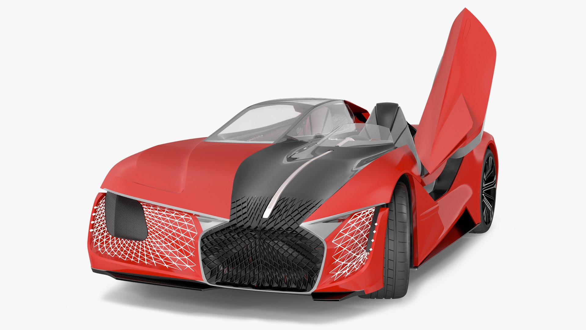 Asymmetric Car Rigged 3D model preview