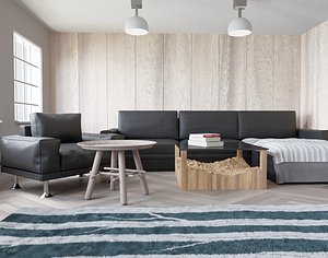 3D wood stiled livingroom living