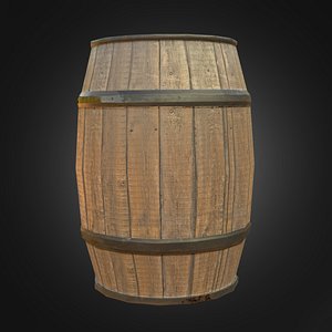 3D wooden barrel