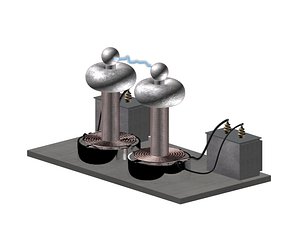 Animated Twin Tesla Coils