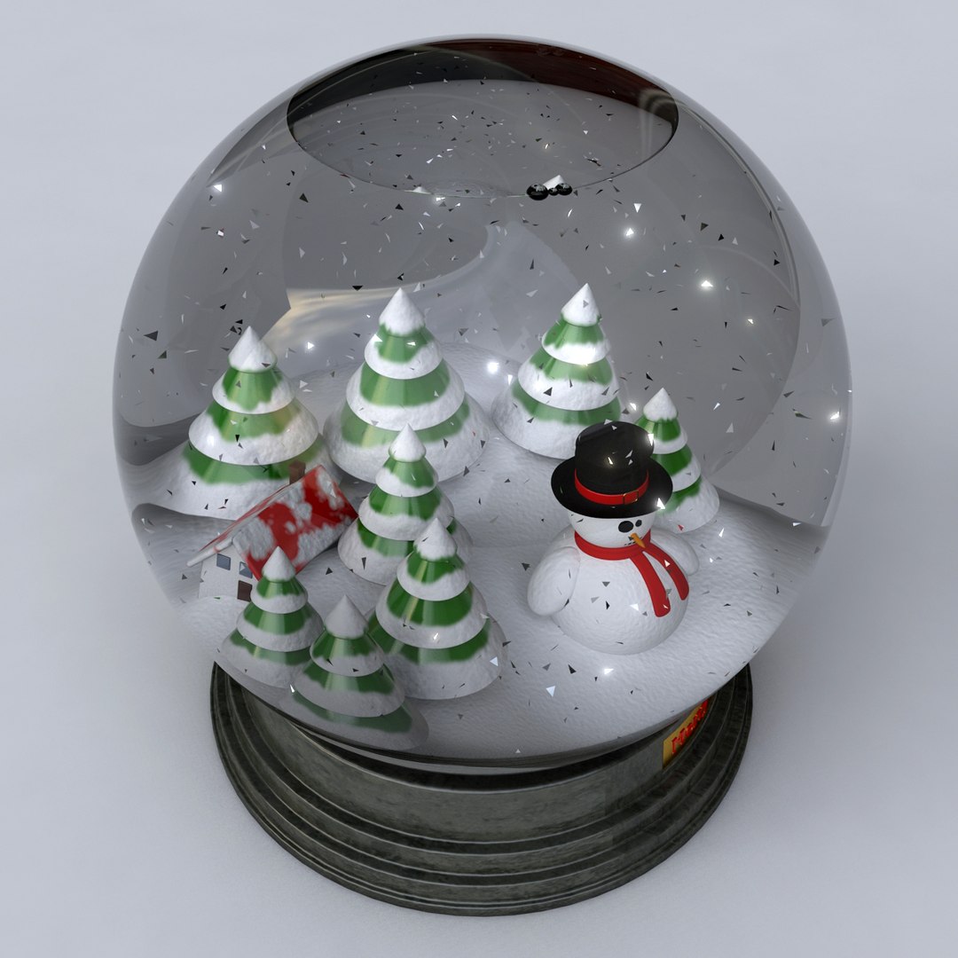 Snowglobe Particle Animation Snow 3d Max