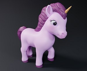 Cute Unicorn Variant 2 3D