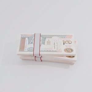 10000 Mongolian Tugrik Currency 3D model