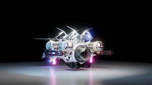 3D sci fi vechile model