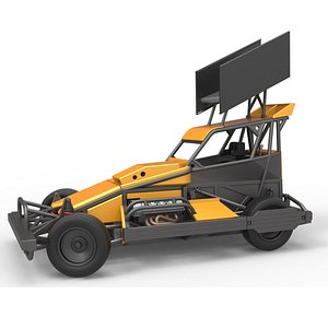 New Zealand Superstock car while turning Version 4 Scale 1 to 25 model